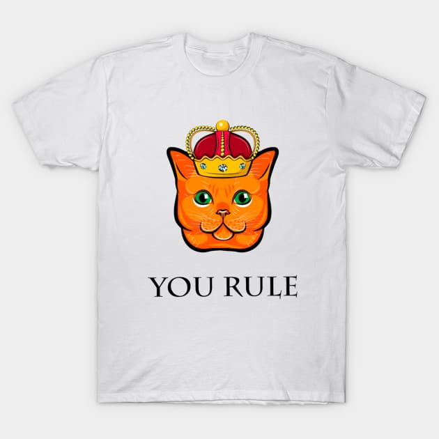 Cat / You Rule/ Pet T-Shirt by TonyIndustry